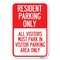 Signmission Parking Sign Resident Parking Only All V Heavy-Gauge Aluminum Sign, 12" x 18", A-1218-23359 A-1218-23359 - alternate 1